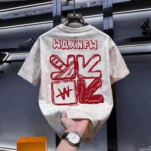 T恤男女宽松上衣服潮 痞帅纯棉扎染短袖 海外订单外贸撤回尾货 美式