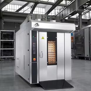 竖款32盘热风旋转烤炉 定时控温推车式对流烤箱 带喷雾加湿烘烤炉