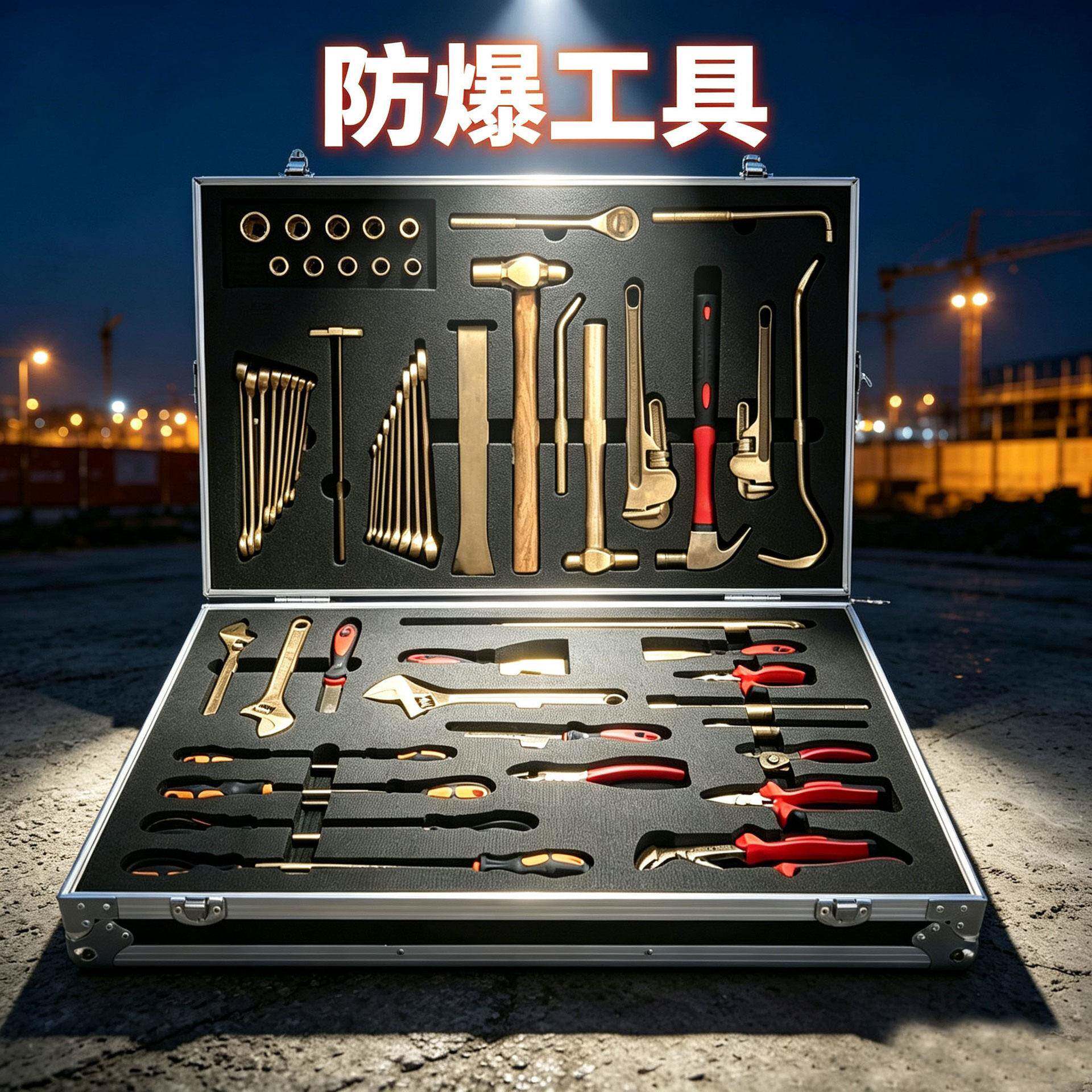 28件套防爆工具套装铍青铜无火花油库燃气站维修防爆手动工具
