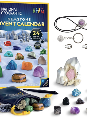美国Advent Calendar国家地理圣诞新年倒数日历宝石采集收藏科学