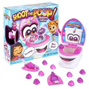 美国Shoot The Poop马桶射击冲便便解压过家家玩具家庭游戏礼物