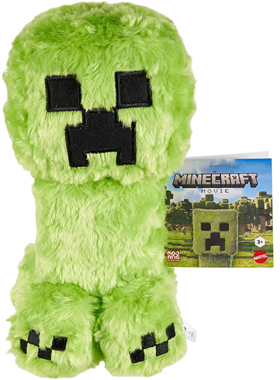 Mattel Minecraft Plush苦力怕我的世界大电影角色公仔毛绒娃娃