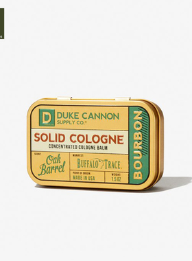 Duke Cannon美国Bourbon波旁威士忌男士固体古龙香水旅行便携香膏