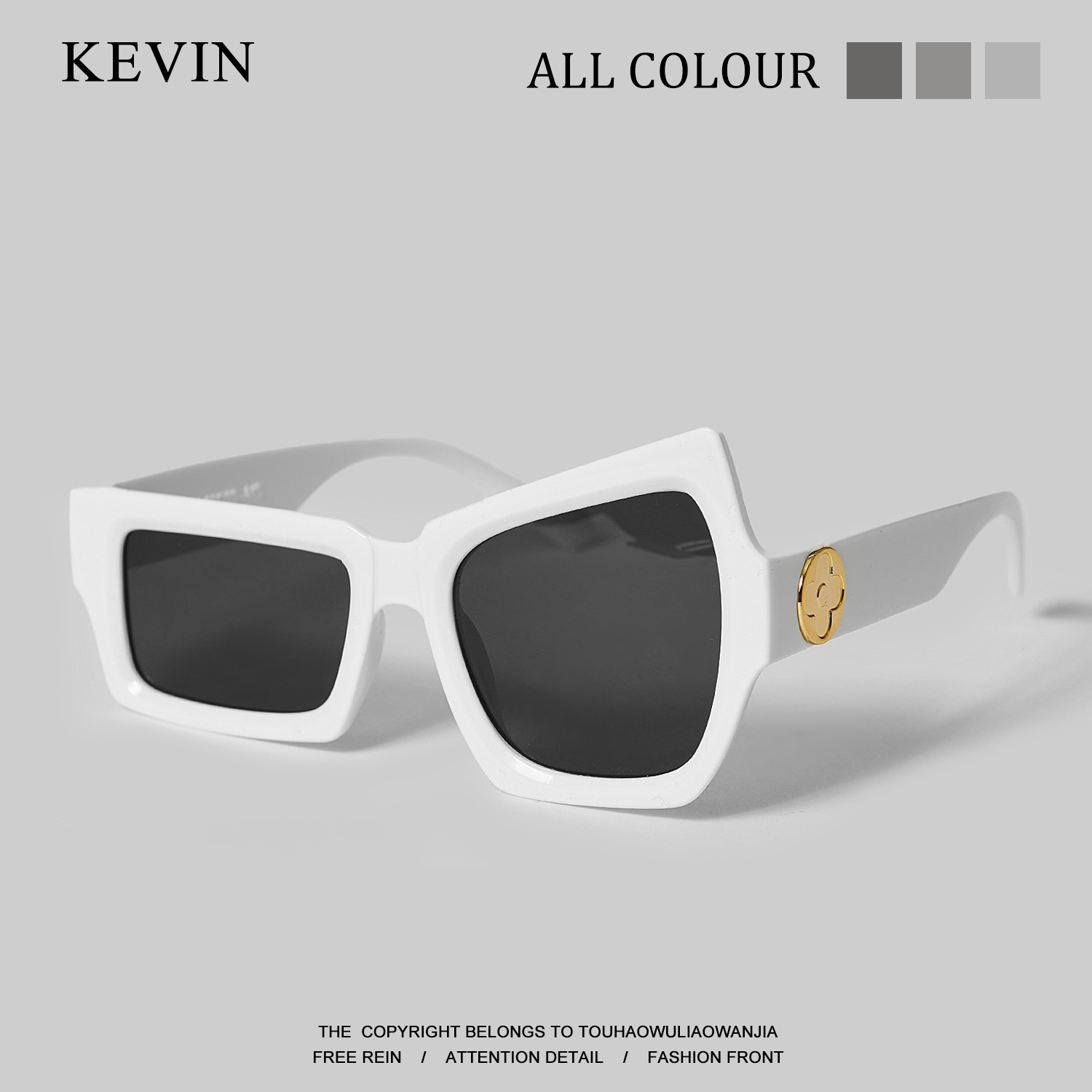 无聊了戴个大小眼太阳眼镜