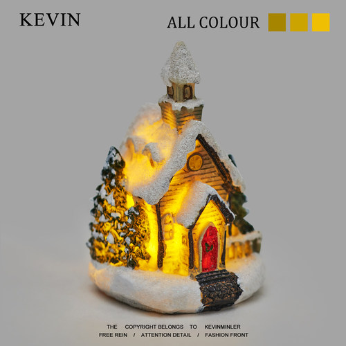 Kevin家“圣诞是冬的来信”圣诞雪房子小夜灯桌面摆件治愈系礼物