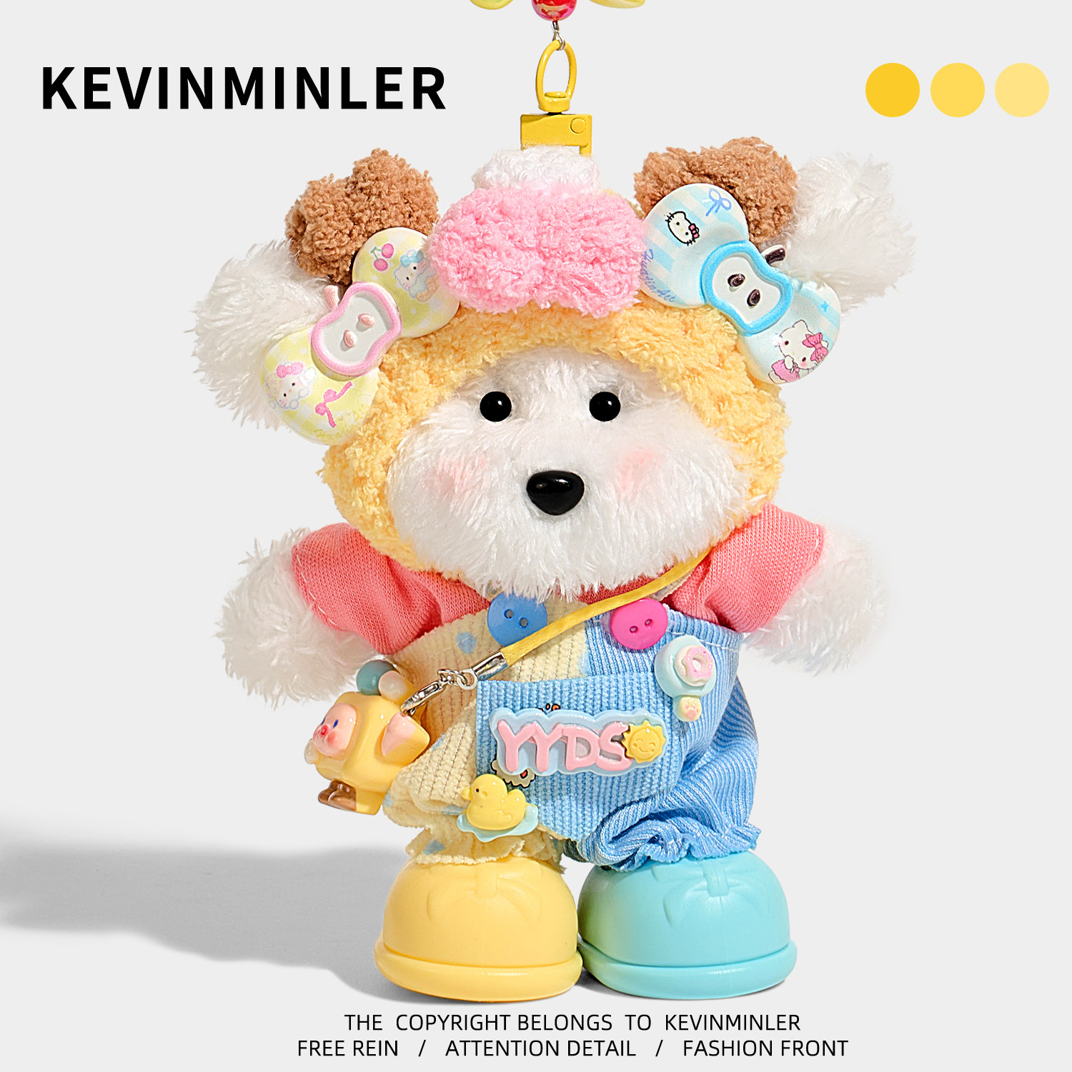 KEVINMINLER原创多巴胺可爱小狗包挂件钥匙扣高级车挂饰生日礼物图片