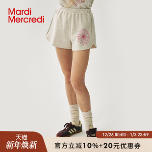 新款 运动辣妹夏季 女复古美式 MardiMercredi小雏菊迷你三分超短裤