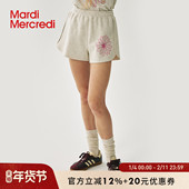 MardiMercredi小雏菊迷你三分超短裤 新款 女复古美式 运动辣妹夏季