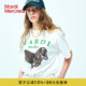 上衣 纯棉宽松短袖 MardiMercredi经典 腊肠狗字母印花t恤男女同款