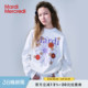 MardiMercredi小雏菊多花字母圆领卫衣纯棉宽松休闲韩系上衣女