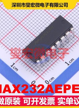 MAX232AEPE+ PDIP-16 RS-232收发器接口芯片IC