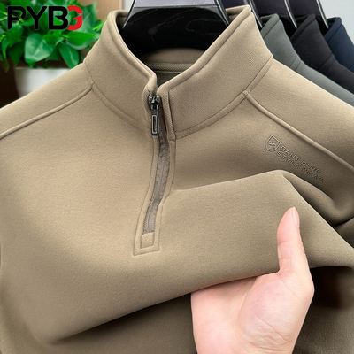 半拉链立领男士卫衣2025新款秋冬季加绒加厚男卫衣打底衫卫衣男款