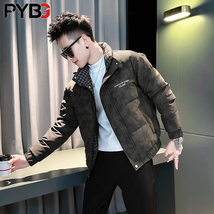高级感痞帅男士棉服外套冬季2025新款韩版男外套保暖短款棉衣男款
