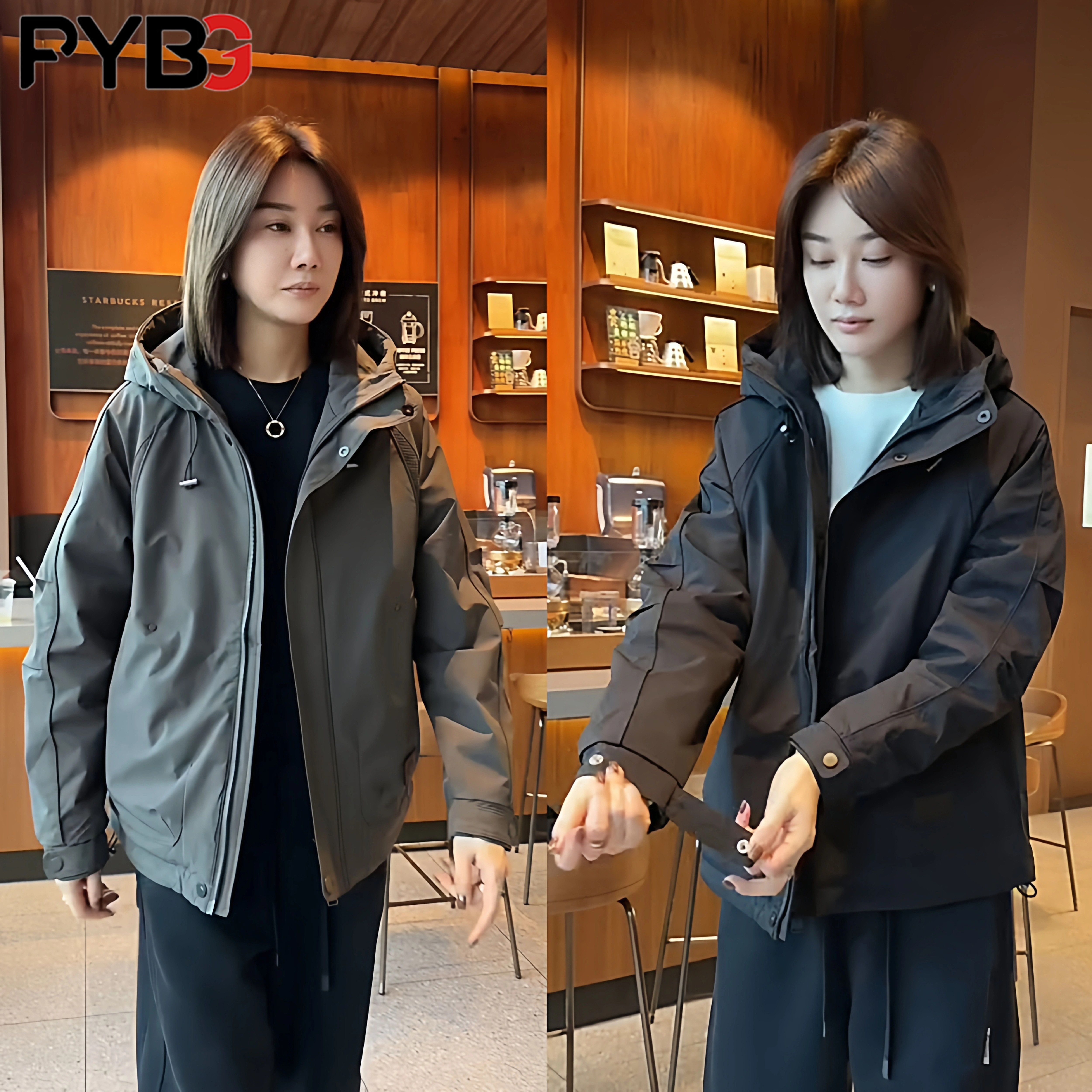 轻量化夹克外套男士秋冬2025新款潮流防风痞帅冲锋衣保暖棉服男款