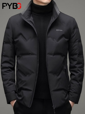 高端男士羽绒服冬季2025新款休闲立领白鸭绒轻薄保暖短款外套男款