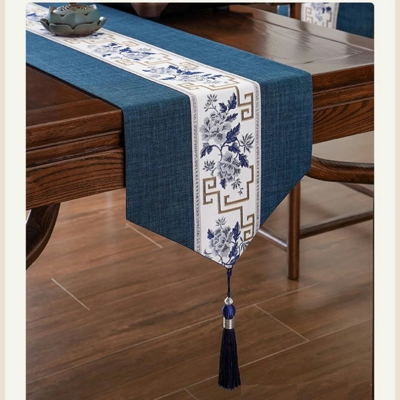 新中式桌旗禅意茶旗茶席茶台布艺轻奢高端茶几桌布茶桌垫布床旗,居家布艺,桌旗,淘宝优惠券,粉丝福利购,淘宝优惠卷