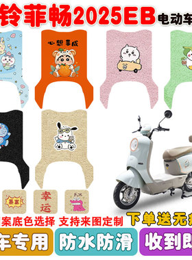 适用台铃菲畅2025EB电动车脚垫电瓶车丝圈防水防滑耐磨脚踩垫定制
