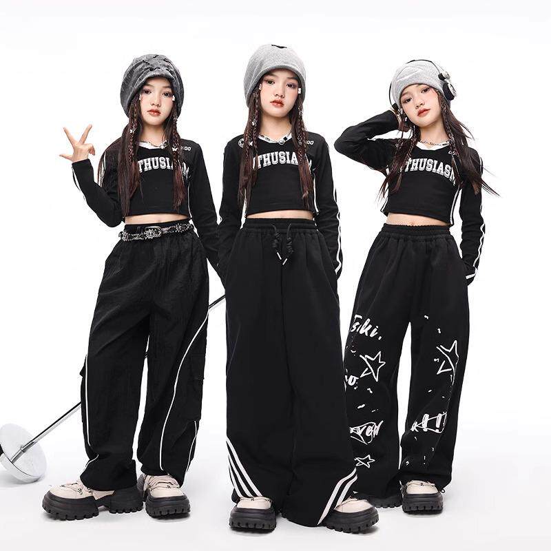爵士舞服装女孩jazz架子鼓表演套装街舞少儿练功服hiphop演出服装