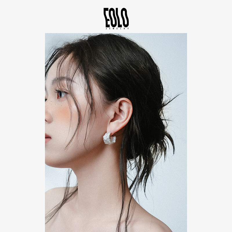 EOLO简约肌理耳环女