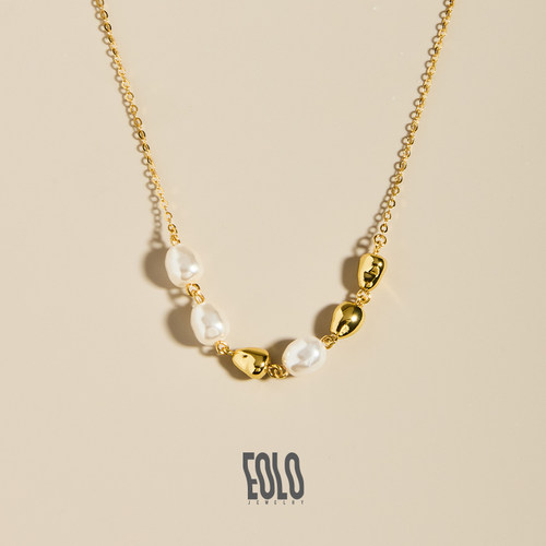 EOLO小金豆珍珠项链女精致