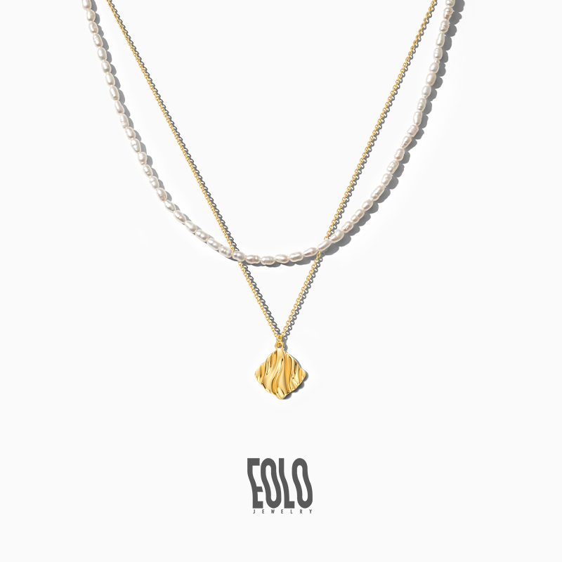 EOLO波浪系列复古珍珠叠戴项链