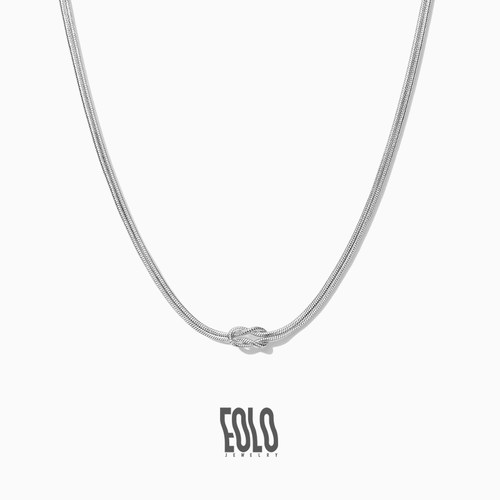 EOLO绳结项链女款纯银