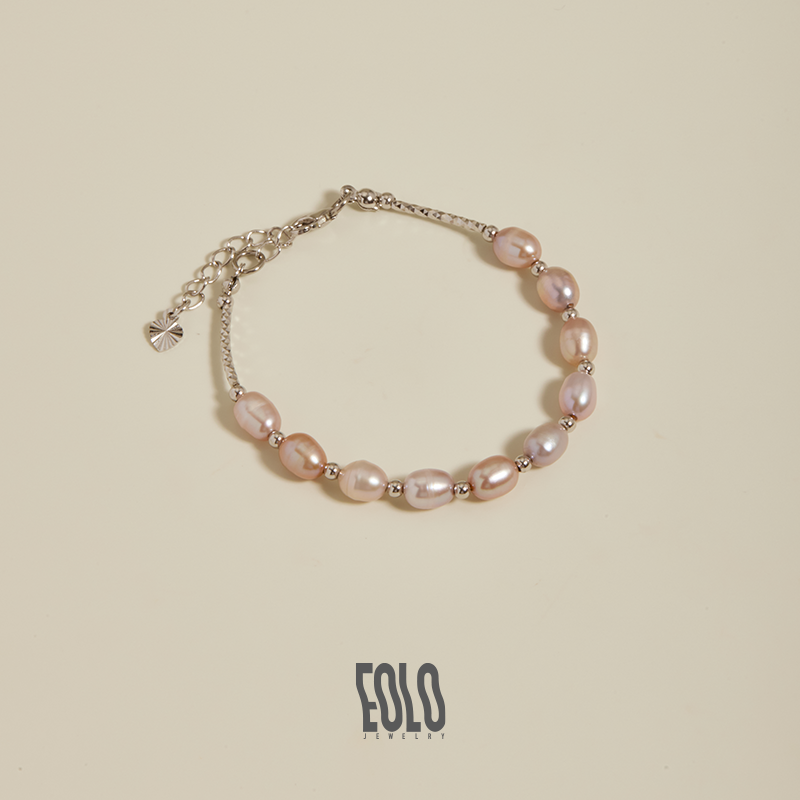 EOLO梦幻紫粉手链女纯银