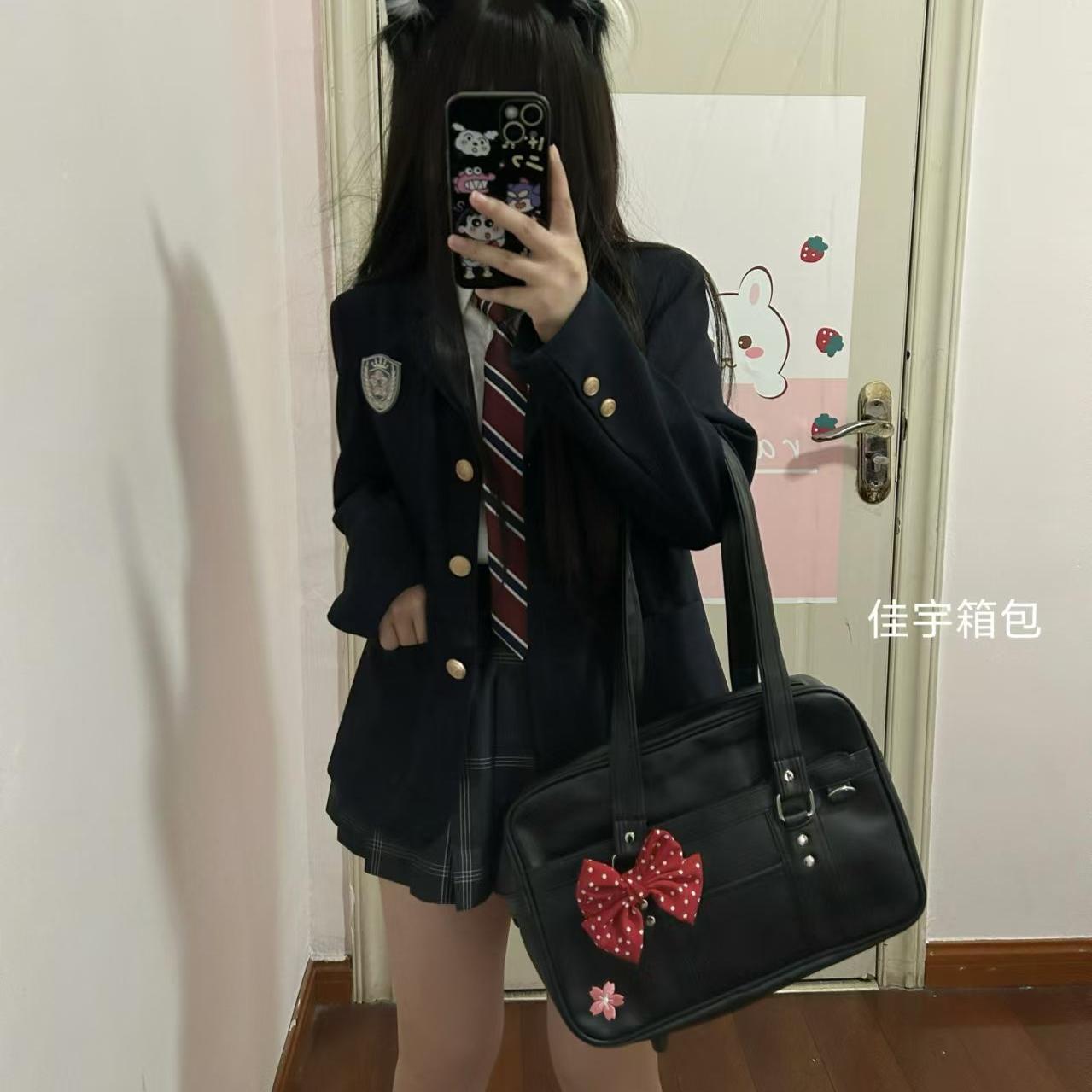 日系jk制服包pu通勤大容量单肩包