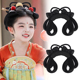 儿童汉服古风假发古装 发髻头饰明制发饰抓夹发包盘发造型女 一体式