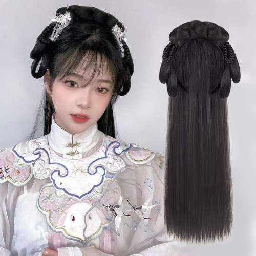汉服发髻一体式假发梵酌
