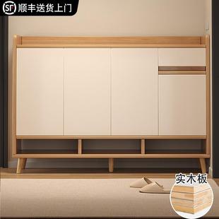 架 实木鞋 柜家用门口收纳柜一体靠墙新款 2024爆款 入门室内入户门鞋