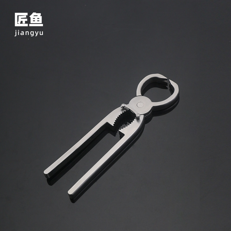 匠鱼简约不锈钢茶钳手工茶砖普洱茶饼撬刀开茶器功夫茶具配件茶道