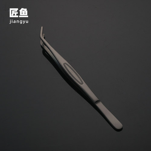 纯黑茶杯夹简约不锈钢茶夹洗杯夹