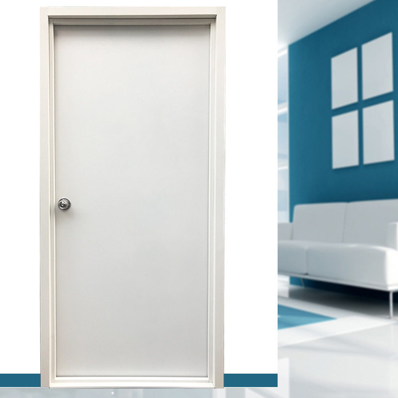 山厂家直供白色钢质复合门出口双包边铁门工程非标锌合金室内门