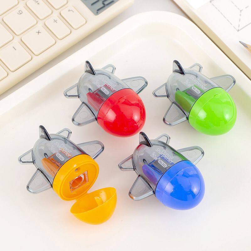 卡通飞机幼儿园卷笔刀小学生迷你铅笔转笔刀儿童小玩具文具削笔器