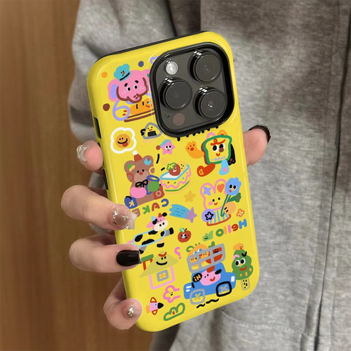 适用苹果15promax手机壳新款iPhone16女高级pro硅胶xr防摔保护套iP13/14卡通iP7/8小众plus开心派对xsmax外壳