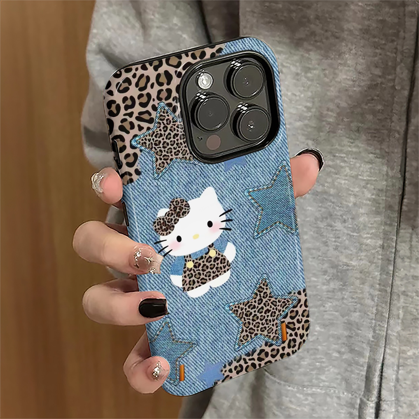 适用苹果17pro手机壳iPhone16promax个性ip15pro新款13女14牛仔kt猫12防摔保护套11高级xsmax潮7/8plus菲林e