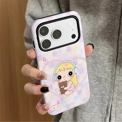 小熊yuy玉适用苹果18promax手机壳iPhone17pro新款16可爱15女14日韩防摔卡通13华为8plus小米保护套oppo菲林x
