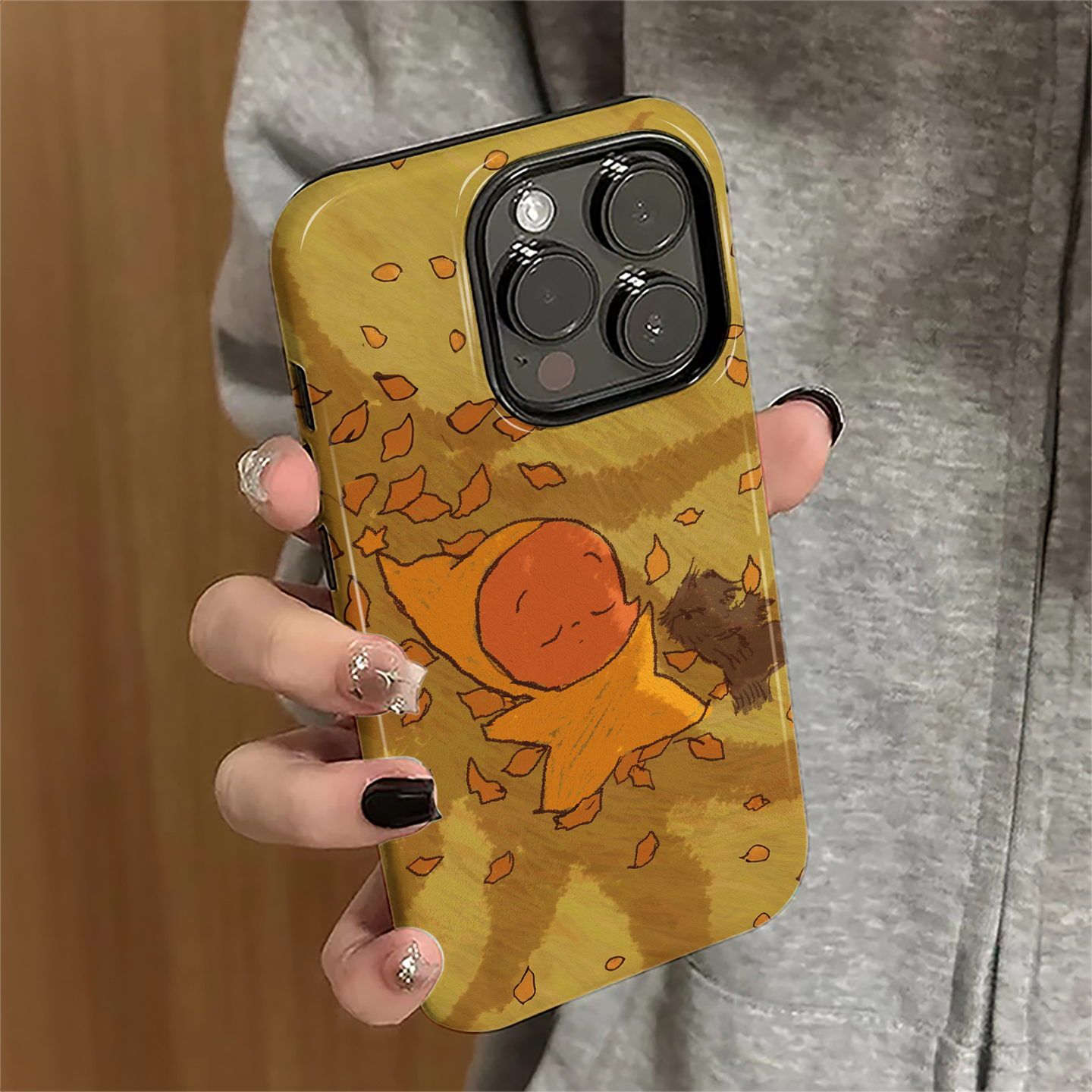 秋冬星星人适用苹果17pro手机壳iPhone16promax可爱15pro女13卡通14新款xsmax潮牌12防摔11保护套8/7plus菲林