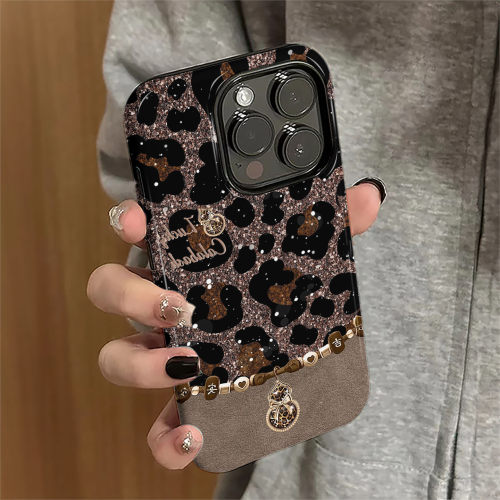 个性豹纹适用iPhone18promax手机壳苹果17pro美式16新款15女14潮牌防摔高级13华为8plus小米保护套oppo菲林xs