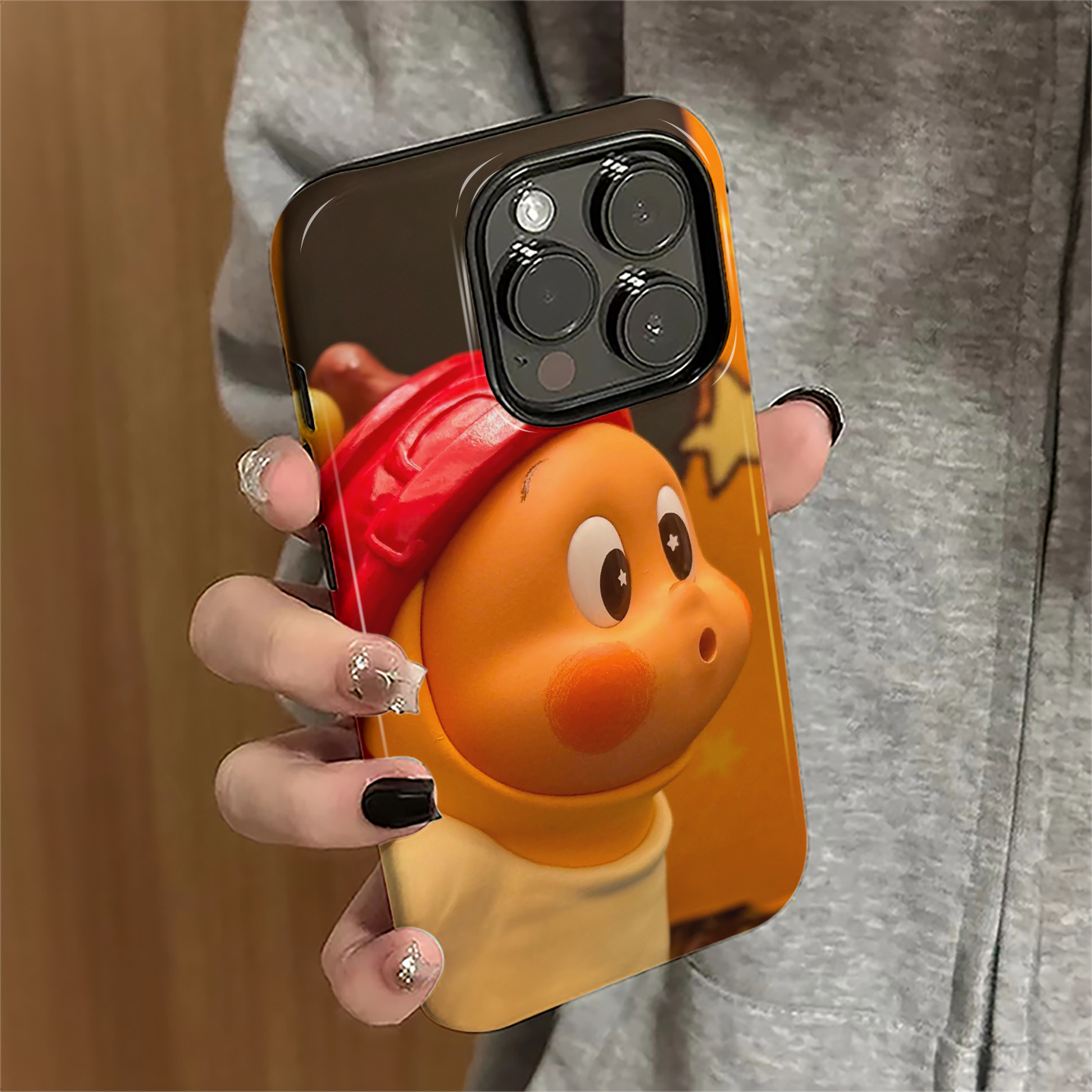 适用苹果16promax手机壳iPhone15pro新款苹果13简约iP14pro女12卡通11防摔xsmax星星人7plus可爱8套xr菲林16e