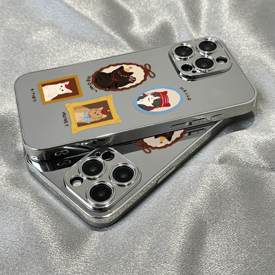 适用于vivox100ultra手机壳x90s镜面相框猫咪80曲面屏70高级60防摔15硅胶s17e/16新款12潮10男女18品s19pro套