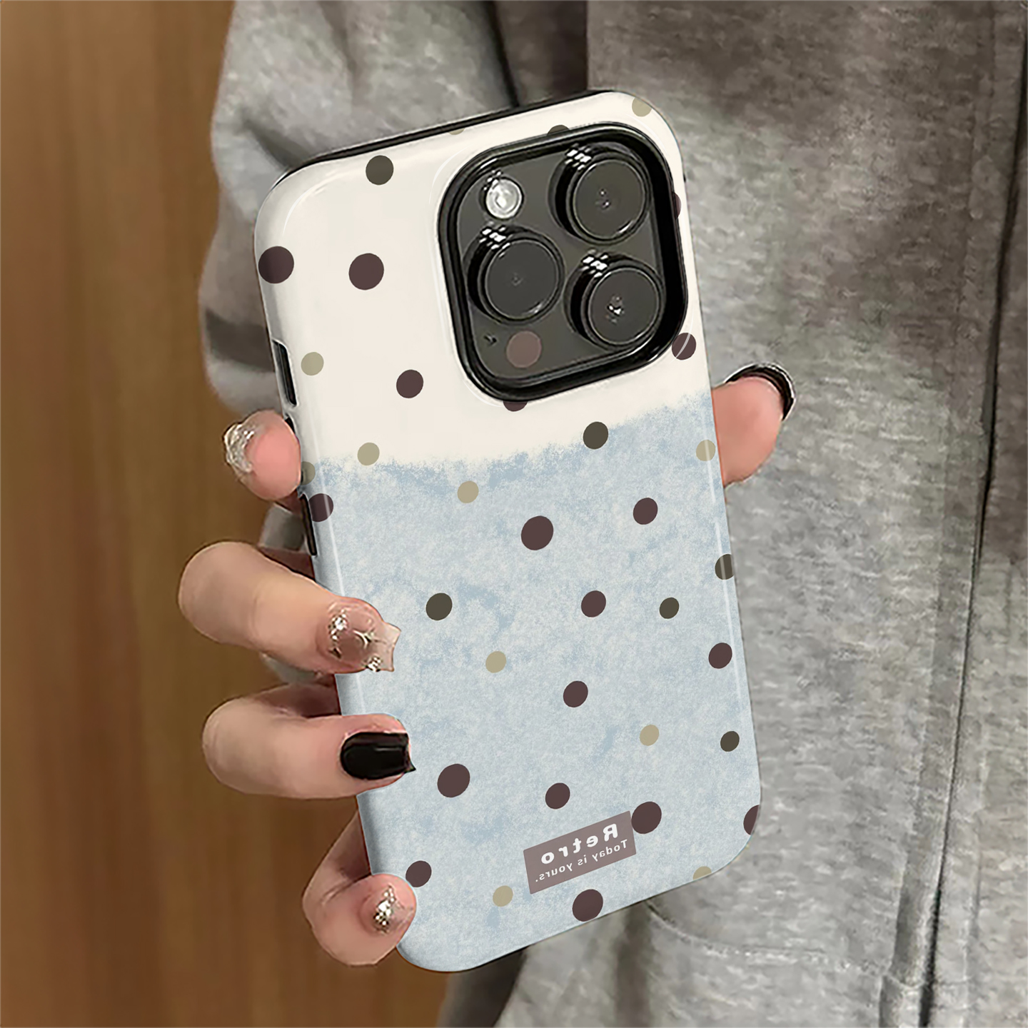 适用苹果17pro手机壳iPhone15promax个性ip16pro新款14女13简约12防摔保护套11满屏波点7/8plus潮xsmax菲林e