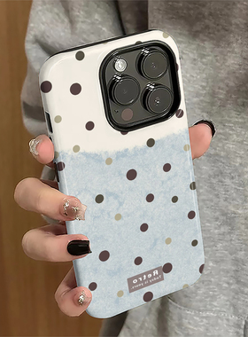 适用苹果17pro手机壳iPhone15promax个性ip16pro新款14女13简约12防摔保护套11满屏波点7/8plus潮xsmax菲林e