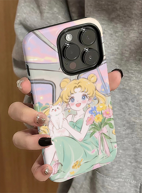 适用苹果15promax手机壳iPhone16pro新款苹果13可爱iP14pro女12简约7plus防摔8套11猫咪女孩xsmax菲林16e硬xr