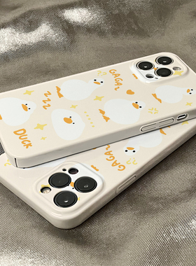 适用于opporeno9手机壳reno8/7/6/5/4/3白色鸭子findx5/x3ins风pro硬壳r17/r15高级a9/a11x菲林壳a93/a72小众