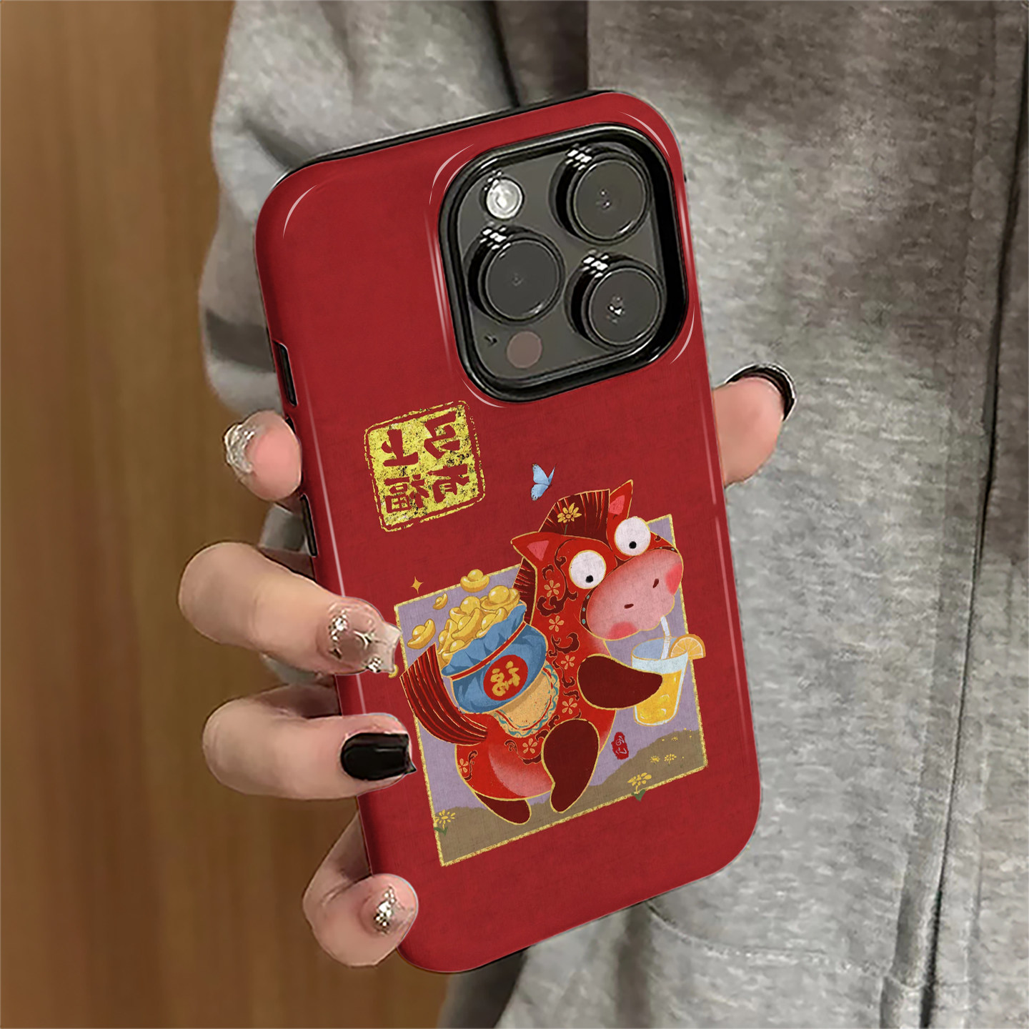 马上有富适用苹果16promax手机壳iPhone17pro新年15pro女13马年14新款xsmax本命年12防摔11保护套8/7plus菲林