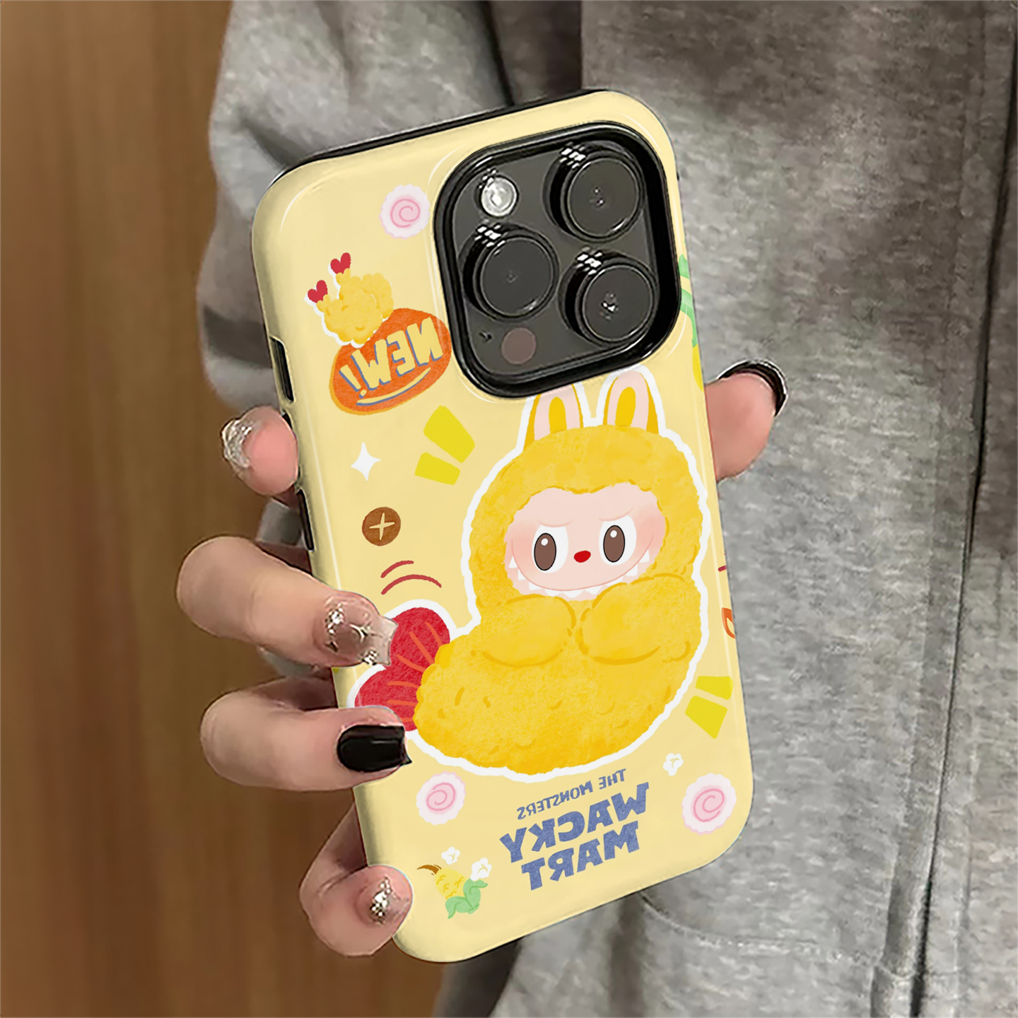 适用iPhone16promax手机壳苹果15pro新款苹果13简约iP14pro女12卡通7plus防摔8拉布布xsmax可爱11套16e菲林xr