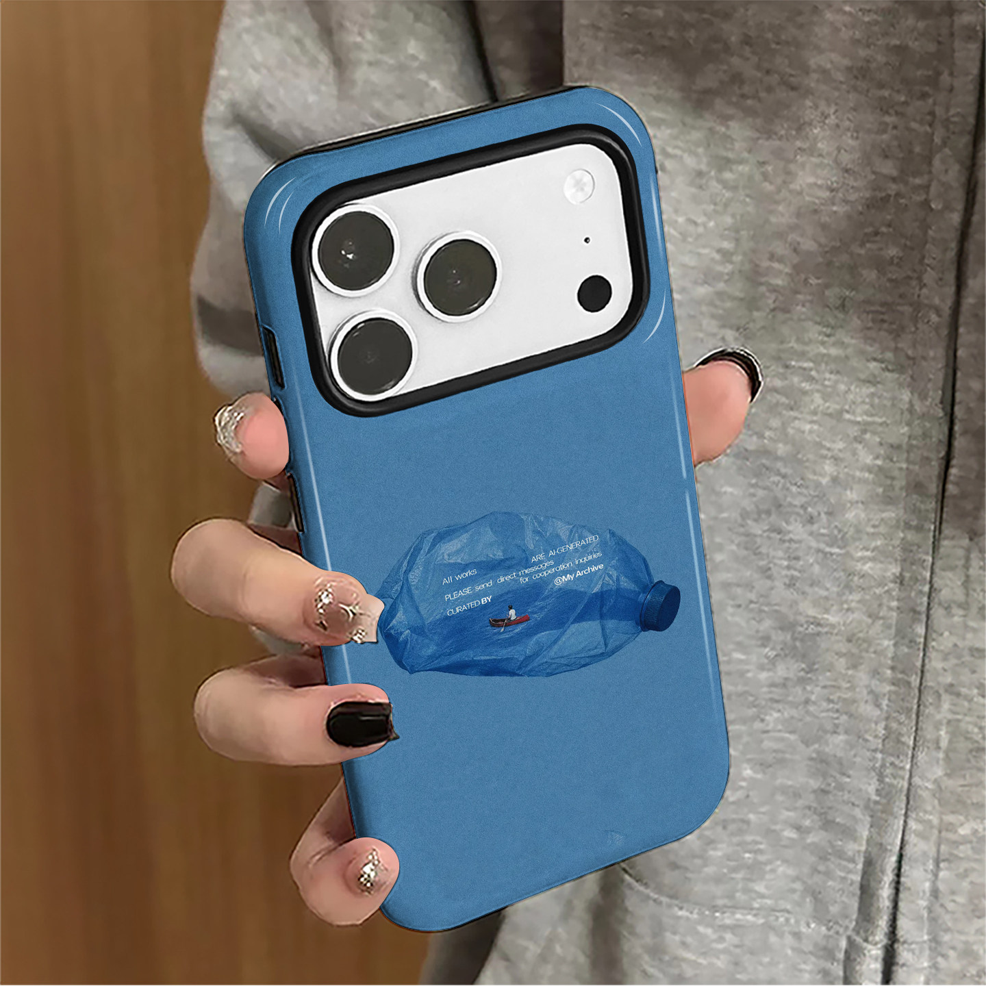 瓶子世界适用苹果18promax手机壳iPhone17pro新款16艺术15女14日韩防摔简约13华为8plus小米保护套oppo菲林xs