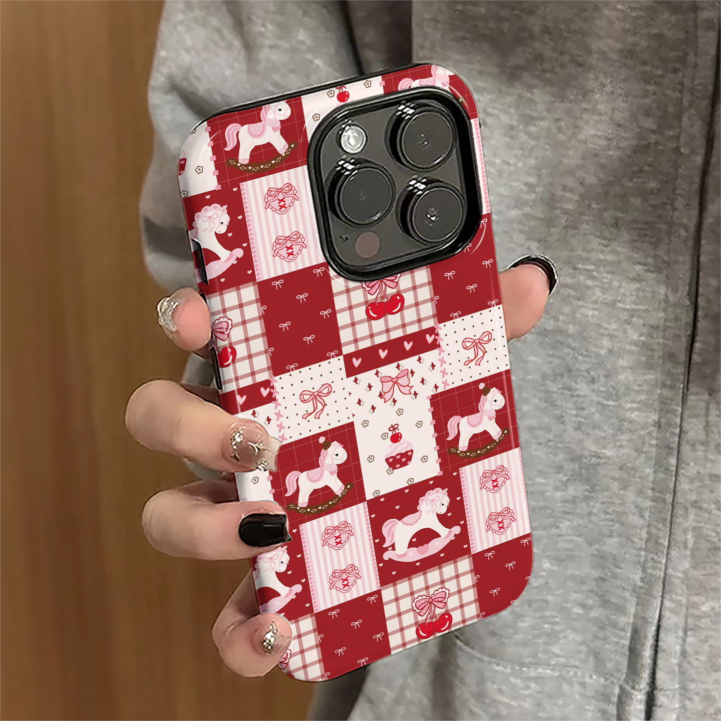 拼接小马适用苹果16proamx手机壳iPhone17pro马年ip15pro女13新年14新款xsmax卡通12防摔11保护套8/7plus菲林